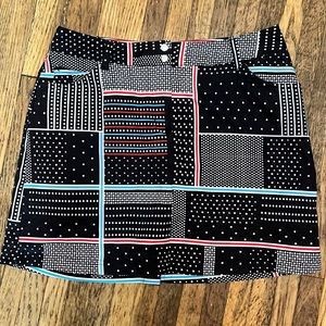 Slazenger Golf Skort w/Compression Short in Black Geometry Print SZ 6.